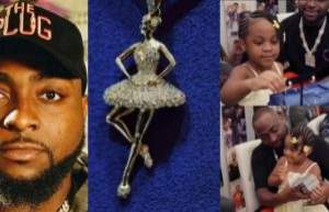 Davido takes his second daughter on Diamond necklace shopping (Video)