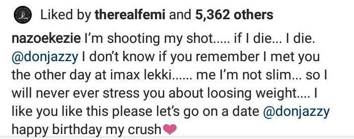 'If I die, I die' - Actress Nazo Ekezie says as she shoots shot at Don Jazzy