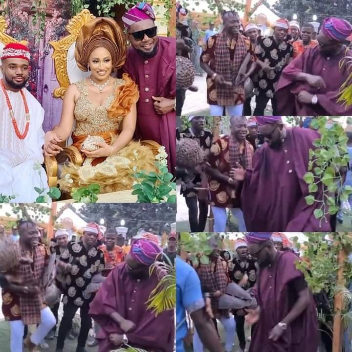 Watch moment AY killed the popular Igbo Ogene cultural dance at Williams Uchemba's traditional wedding (Video)