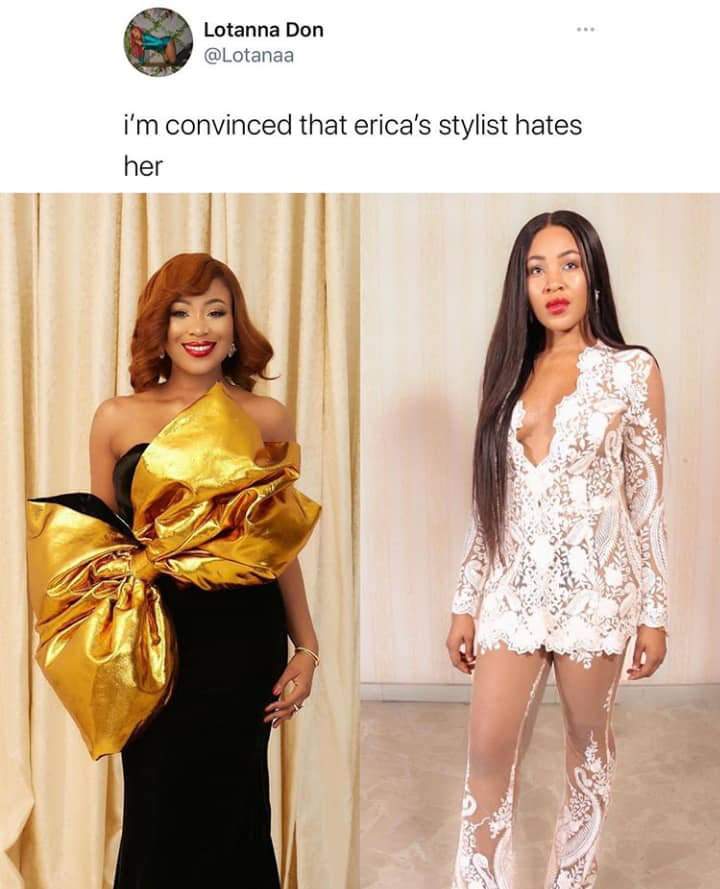'I'm Convinced That Erica's Stylist Hates Her' - Lady Declares