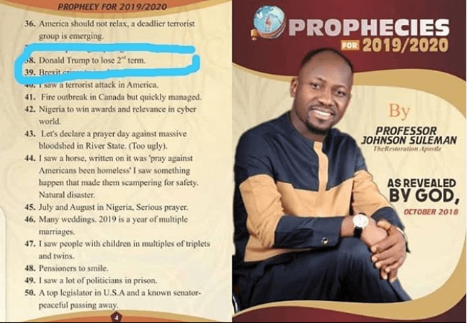 Suleman's 2019 prophesy on US election