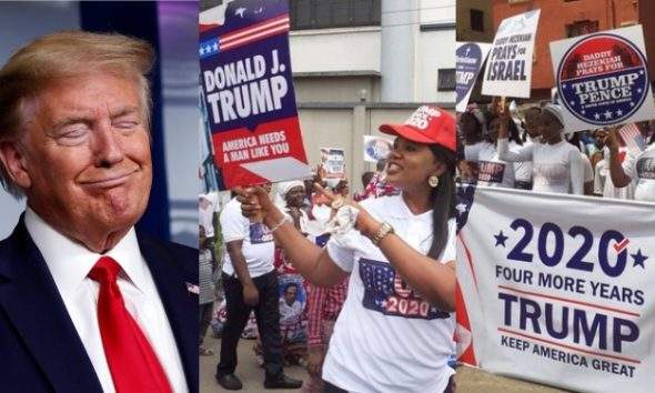 US presidential election: Donald Trump reacts as Nigerians campaign for him