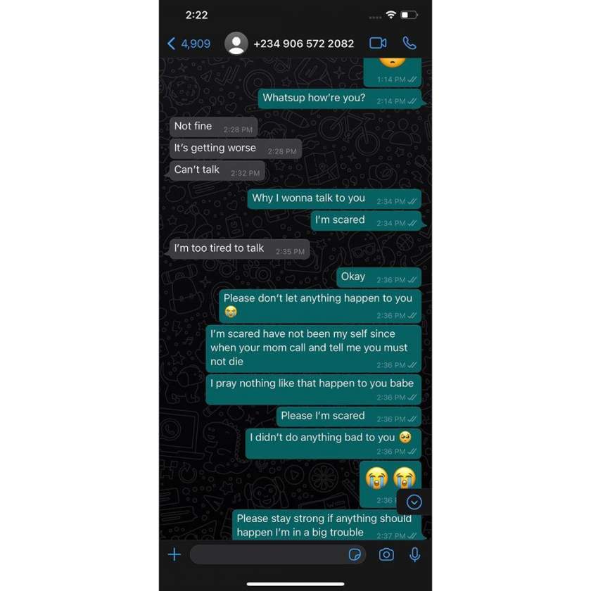 Singer, Lil Frosh insists on not beating up his ex-girlfriend, shares chat screenshots as proof