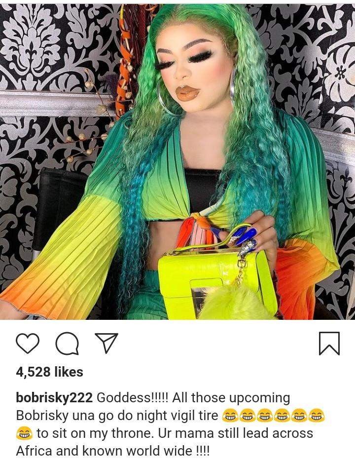 'Still leading as number 1 in Africa' - Bobrisky warns upcoming cross-dressers that they can't take his 'throne'