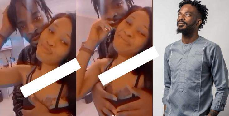 Video of married singer, 9ice, pressing a lady's boobs surfaces online