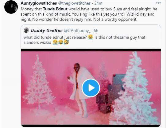 'Don't ever sing again' - Netizens drag Tunde Ednut over new song featuring Davido, Tiwa (Video)