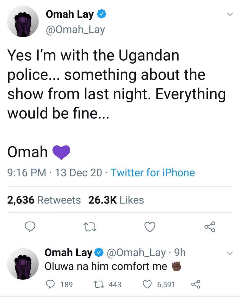 Singer, Omah Lay Finally Breaks Silence Following His Arrest