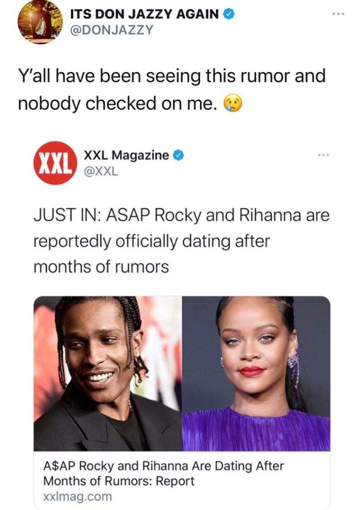 Don Jazzy reacts to reports that his long time crush, Rihanna is reportedly dating ASAP Rocky