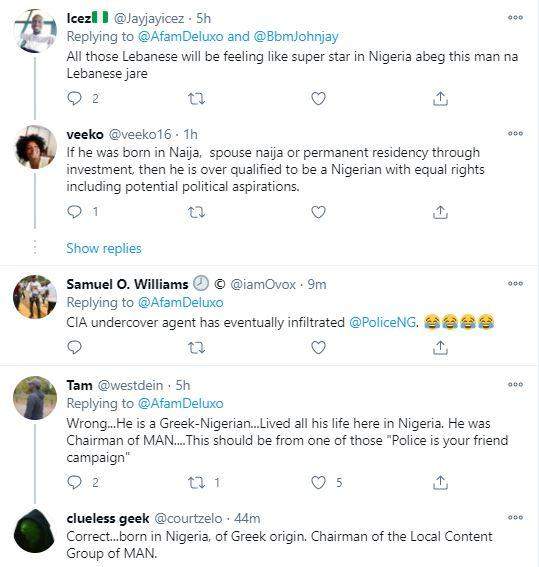 Nigerians react as white man allegedly joins Nigeria Police Force