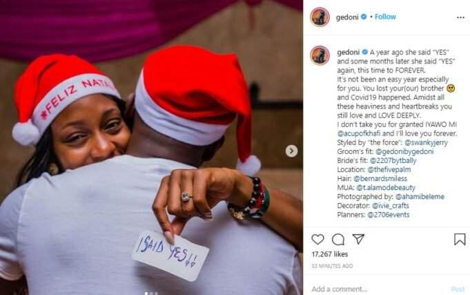 BBNaija love birds, Khafi and Gedoni tie the knot (Photos)