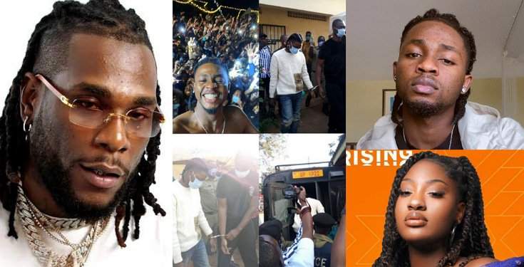 Burna Boy, other celebrities call for the release of Omah Lay and Tems as they're remanded in prison in Uganda