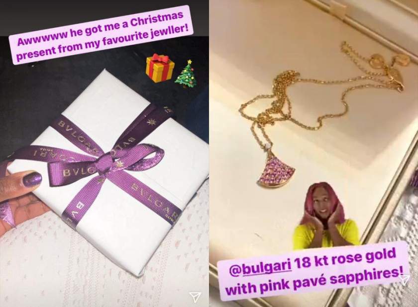Cuppy Christmas gift from her man