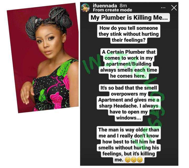 BBNaija's Ifu Ennanda Laments About The Terrible Odour Of Her Plumber