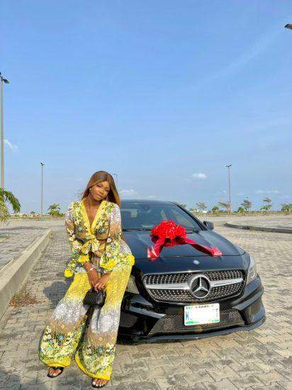 Iyabo Ojo's 19-year-old daughter, Priscilla gifts herself a Mercedes Benz