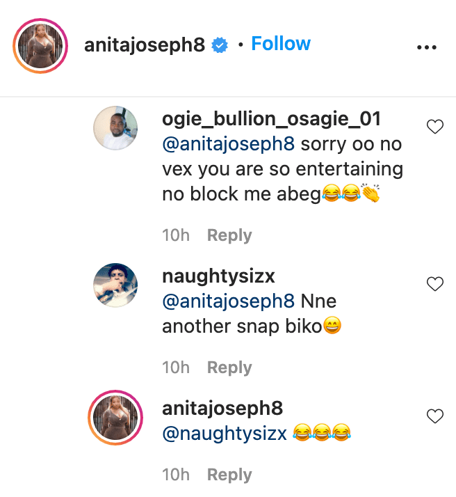 Anita Joseph educates troll who encouraged giving her husband 'breathing space'