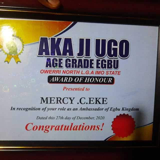 mercy eke ambassador imo state