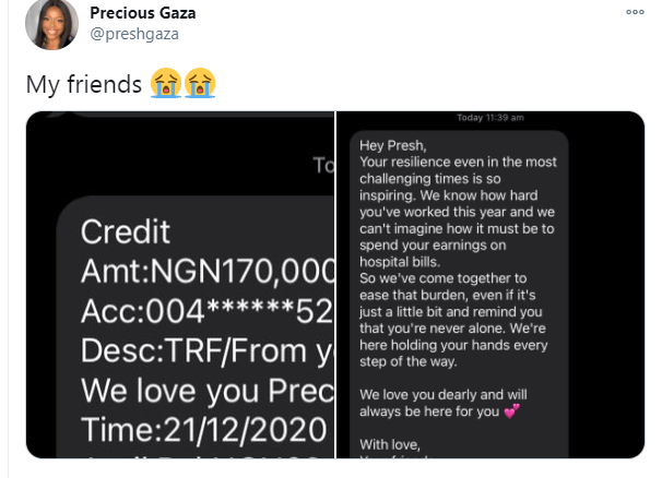 Nigerian lady reveals what her friends did for her after spending her earnings on hospital bills