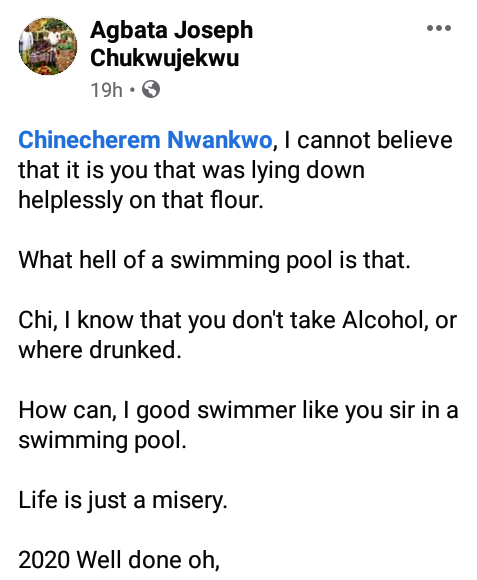 23-year-old only son drowns in Anambra hotel swimming pool