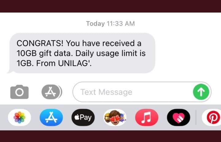 Reactions as Unilag gifts student 5MB worth of data for online examination