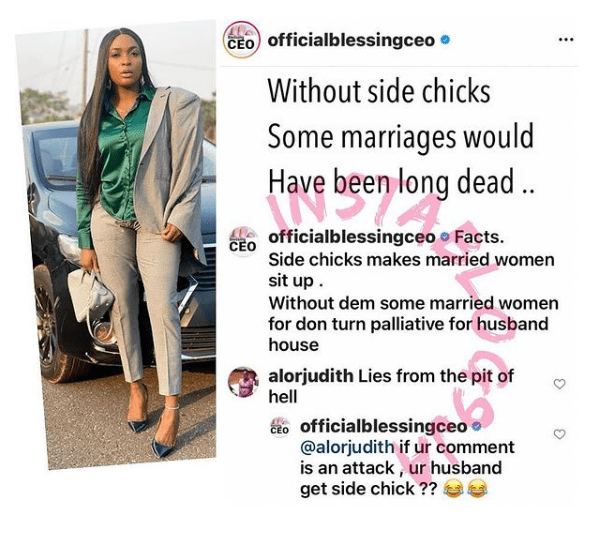 'Without side chick some marriages would be dead' -Relationship Expert, Blessing Okoro