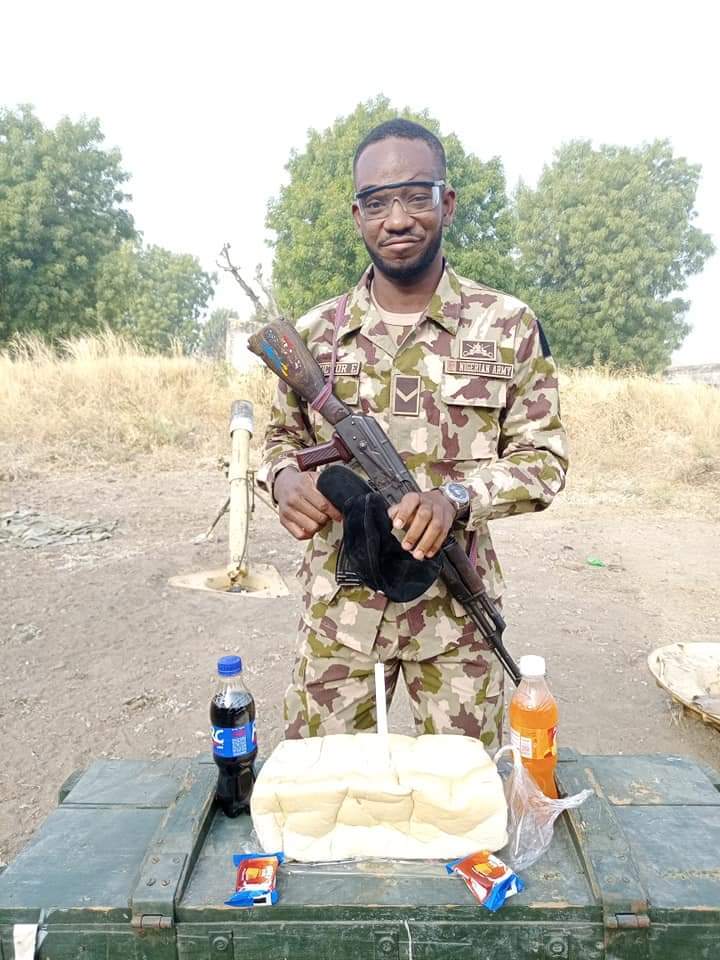 Touching way soldier serving in Borno celebrated his birthday (Photos)