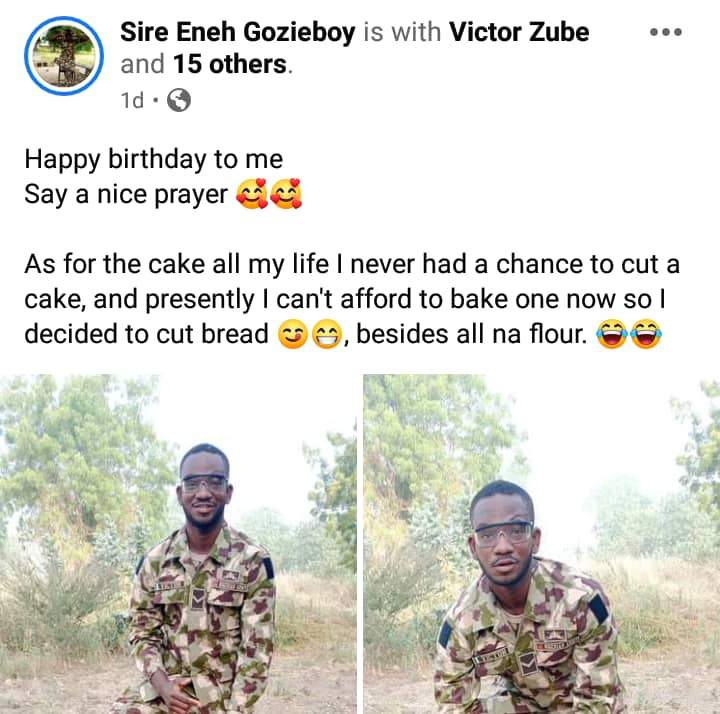 Touching way soldier serving in Borno celebrated his birthday (Photos)