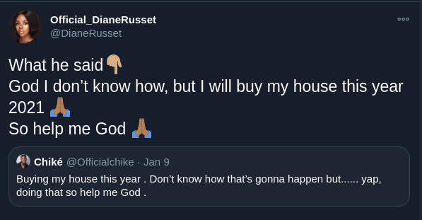 I Will Buy My House In 2021 - BBNaija's Diane Russet declares