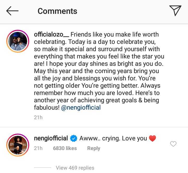 Nengi goes emotional over Ozo's message to her