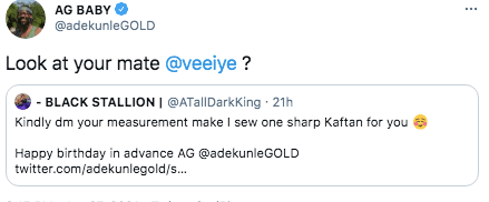 Adekunle Gold mocks BBNaija's Vee after getting birthday gift from fan