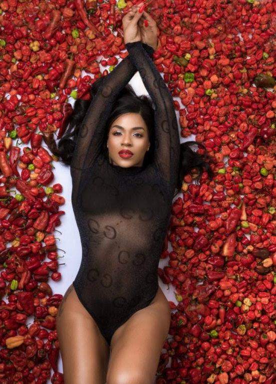 Reactions as Venita Akpofure celebrates 34th birthday with pepper themed photoshoot