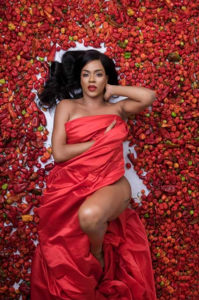 Reactions as Venita Akpofure celebrates 34th birthday with pepper themed photoshoot