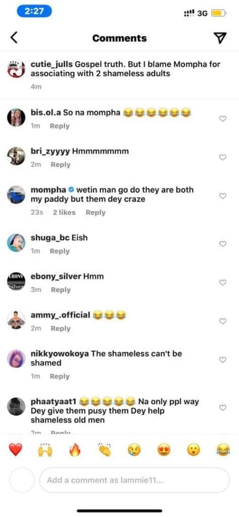 Mompha reacts to the 'dirty fight' between his two friends, Bobrisky and Nkechi Blessing