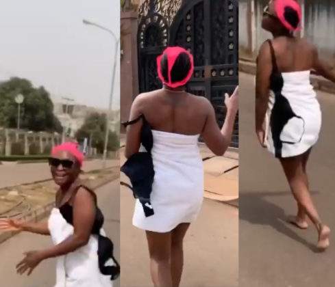 Relationship blogger, Blessing Okoro celebrates 500k followers in a weird way (Video)