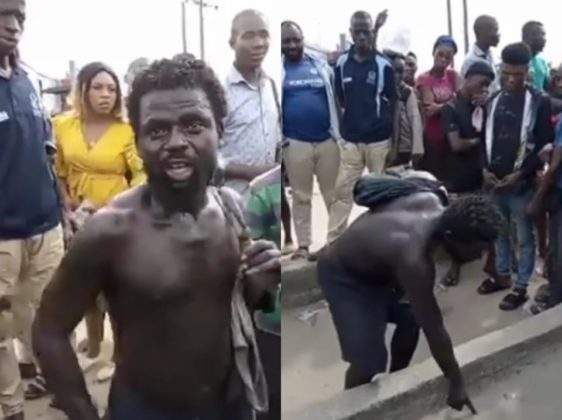 "When you die, you'll face 2 Judges" - Mad man makes shocking revelation while preaching the Gospel (Video)