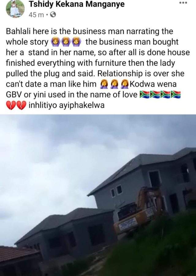 Man demolishes house he built for his girlfriend after they broke up (Video)