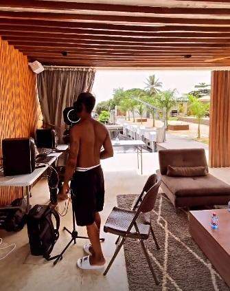 Wizkid shows off riverside house, yacht and studio in Ghana (Video)