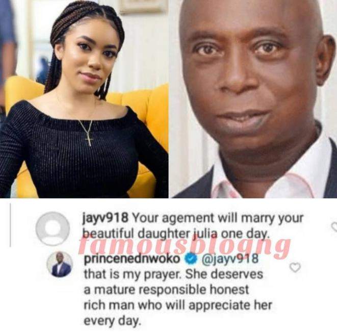 Your age mate will marry your daughter one day - Fan tells Ned Nwoko, he responds