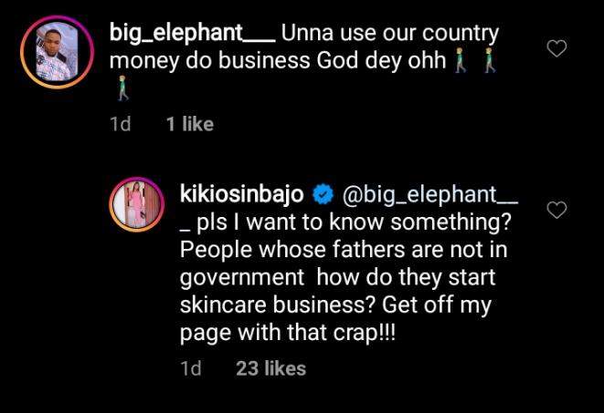 Kiki Osinbajo blasts man who said she used Nigeria's money to start her skincare business