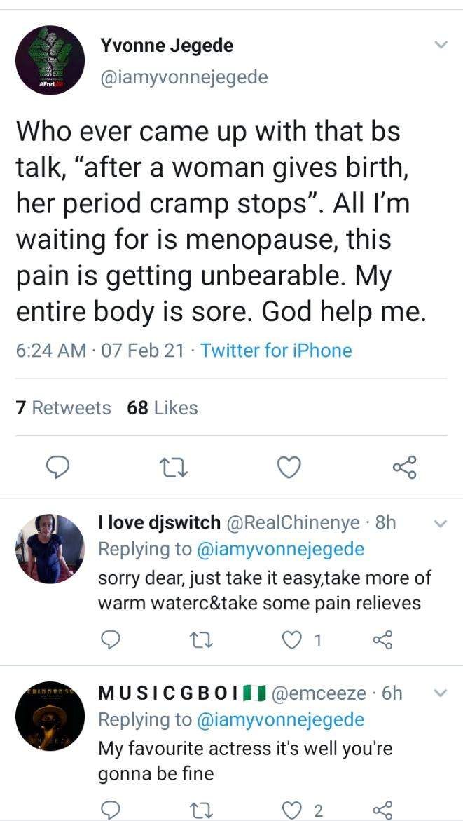'All I'm waiting for is menopause, this pain is getting unbearable' - Actress Yvonne Jegede shares heartbreaking ordeal