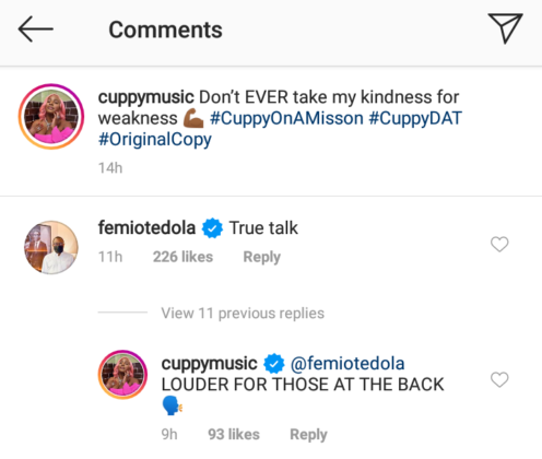 'Don't ever take my kindness for weakness' - DJ Cuppy and her father, Femi Otedola issue warning