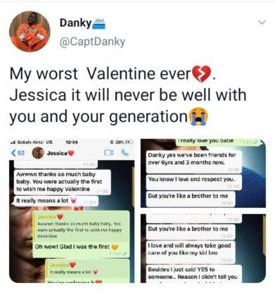 Man who asked a girl out on Valentine's day after waiting for 6 years, shares the response he received from her