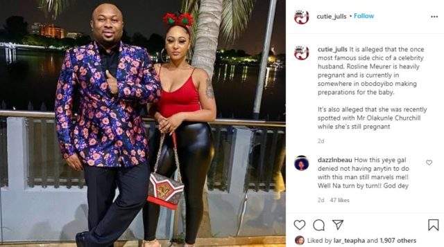 Actress Rosy Meurer allegedly pregnant for Tonto Dike's ex husband, Churchill