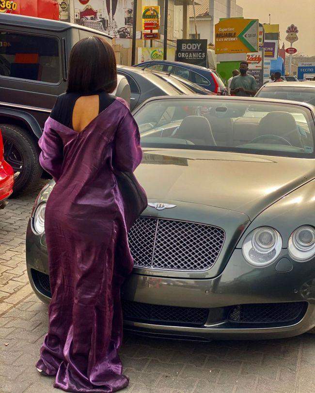 Actress Tonto Dikeh acquires brand new Bentley (Video)