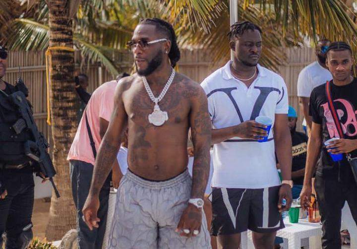 Burna Boy reacts after a mechanic called him out for bashing his car and refusing to apologize
