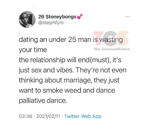 'Dating men below age 25 is time wasting' - Twitter user sparks debate