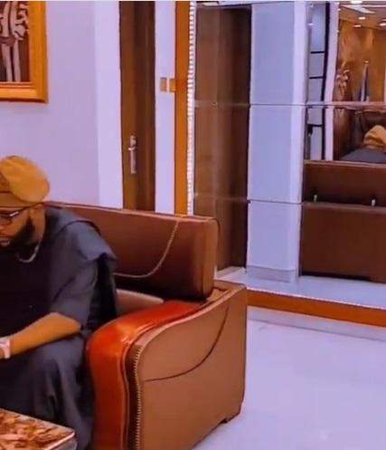 E-Money goes spiritual as he shows off multi-million naira office interior (Video)