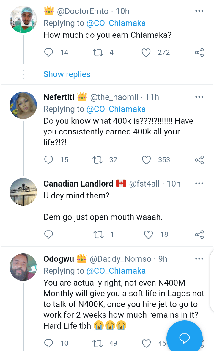 400k monthly salary cannot give you a soft life in Lagos - Nigerian Lady.