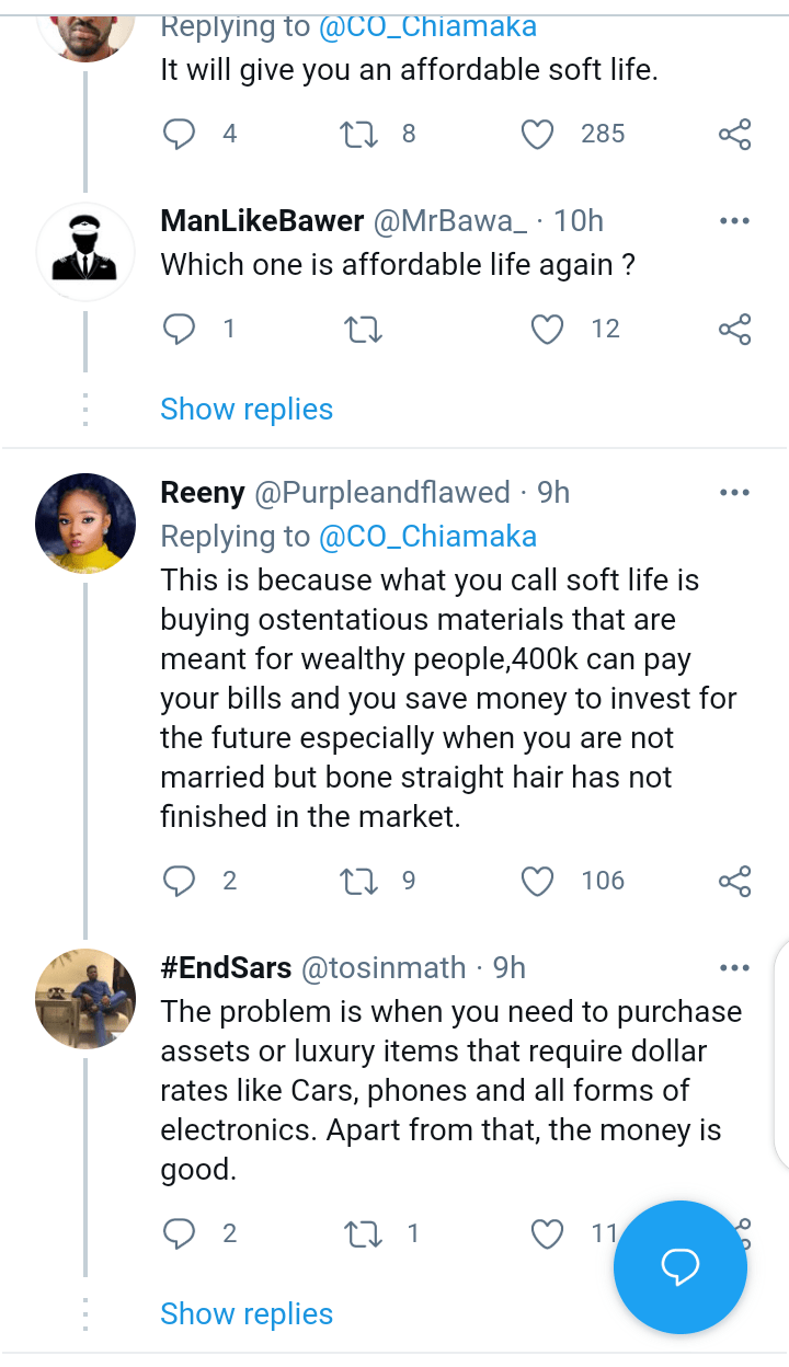 400k monthly salary cannot give you a soft life in Lagos - Nigerian Lady.