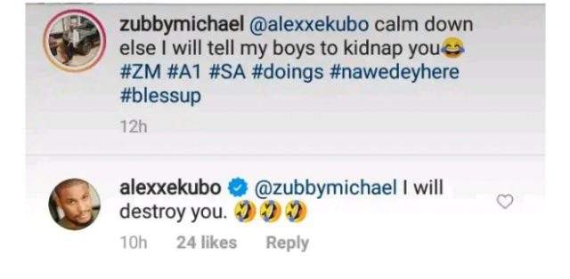 'I will destroy you' - Alex Ekubo tackles Zubby Michaels