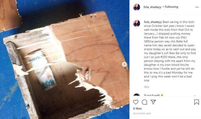 Single mom cries out after her brother broke into her Piggy Bank and stole her money (Photos)